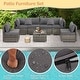 preview thumbnail 66 of 66, EROMMY 6/7 Piece Modular Outdoor Rattan Sofa Set, All-Weather Wicker Patio Furniture with Storage Table, Cushions & Pillows