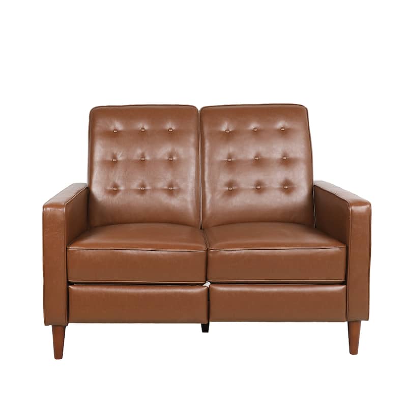 Denison Upholstered Loveseat Pushback Recliner by Christopher Knight Home