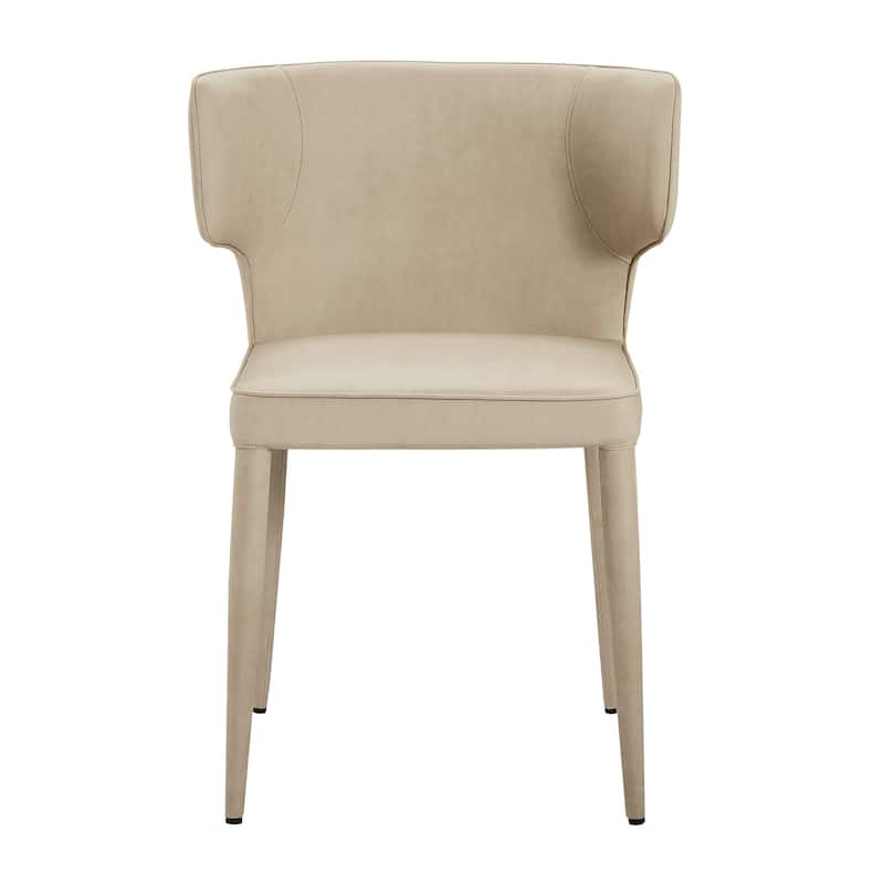 Extended Wingback Modern Dining Chair - Taupe