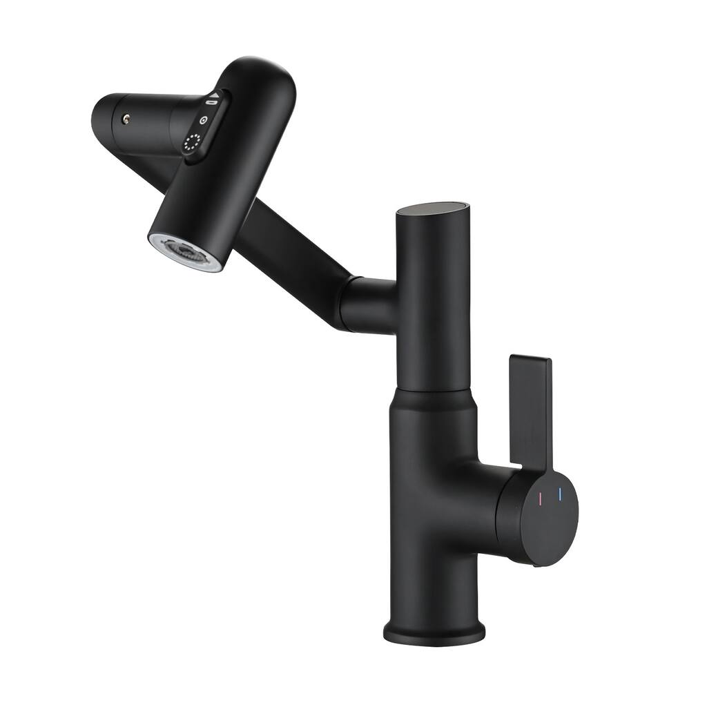 Topcraft Single Handle Bathroom Sink Faucet with 360° Swivel Faucet