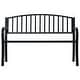preview thumbnail 2 of 4, 47.2" Patio Bench, Made of Powder-Coated Steel, Outdoor Backyard Bench, Sturdiness and Stability, Stylish Outdoor Furniture