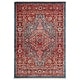 preview thumbnail 9 of 68, SAFAVIEH Kashan Velitchka Oriental Rug with Fringe 3'3" x 4'10" - Blue/Red