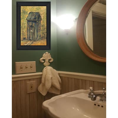TrendyDecor4U Farmhouse "Thinking Room" Framed Print Wall Art by Gail Eads - Earthtone