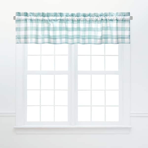 slide 1 of 22, Franklin Check Cotton Window Curtain Valance Set of 2 - 15.5 x 72