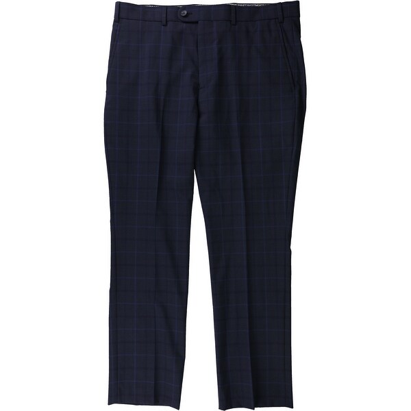 dark blue plaid pants