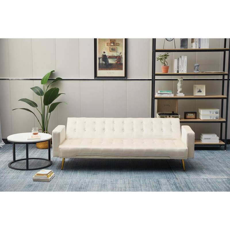 75'' Wide Tufted Velvet Convertible Sleeper sofa
