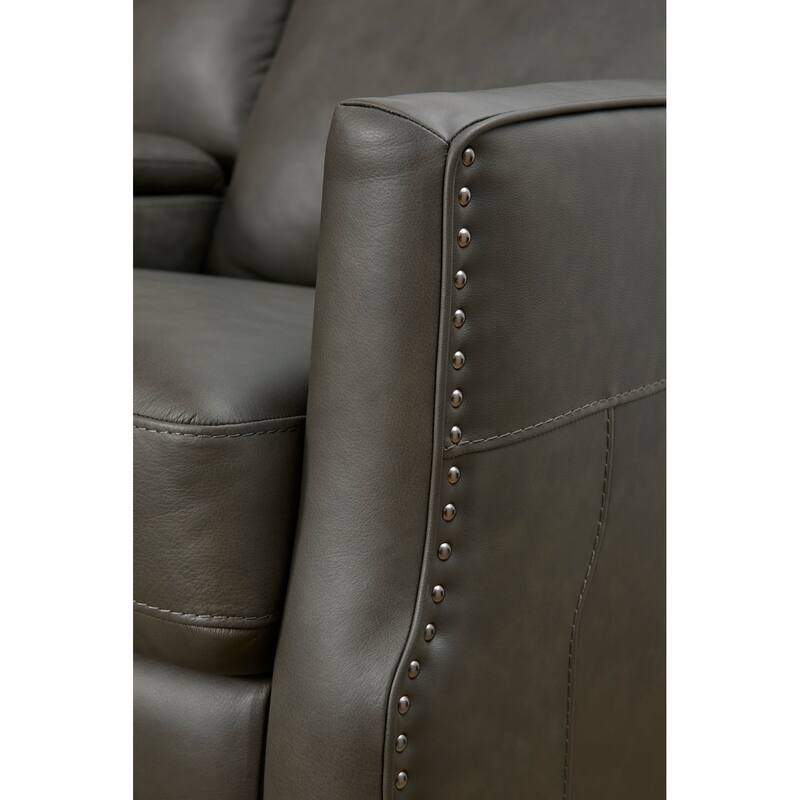 Maxwellton Cedar Power Reclining Loveseat with Console, Power Headrests and Lumbar by Flexsteel - 69" x 42" x 39"