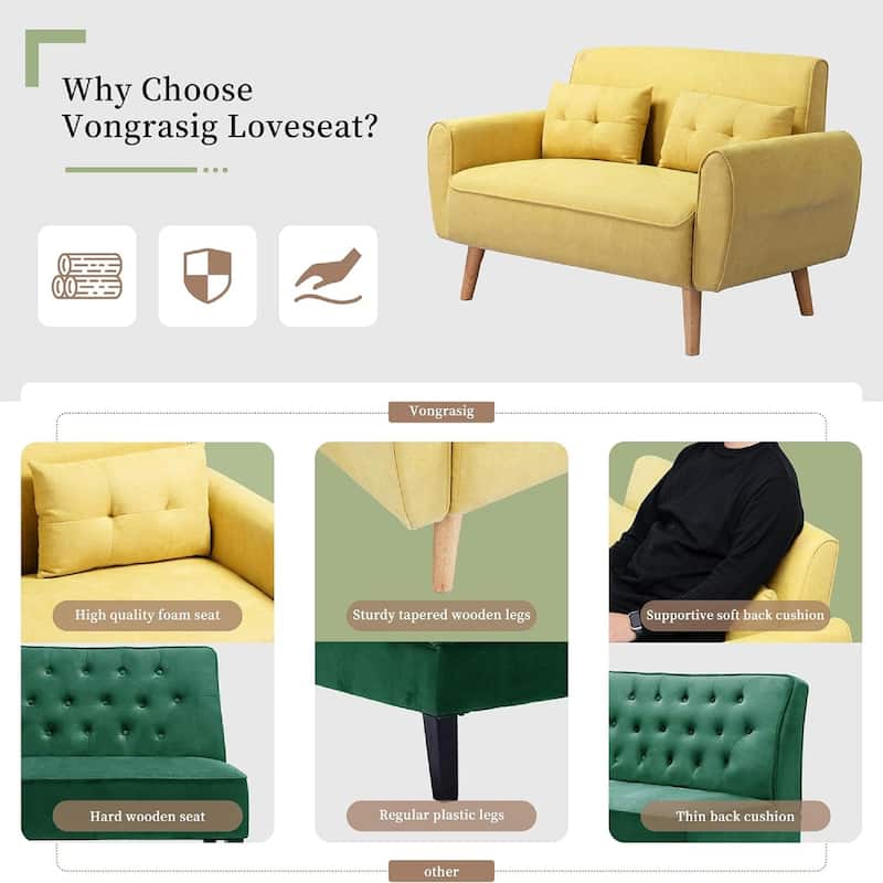 Futzca 47" Modern Loveseat Sofa
