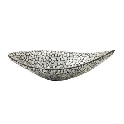 Mother of Pearl Shell Living Room Decor Tray - Gray or White - Roche River Decor
