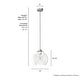 preview thumbnail 4 of 12, Hunter Xidane 1 Light Clear Glass Pendant or Semi-Flush Light - Kitchen Island, Dining Room, Entry - Glam, Contemporary