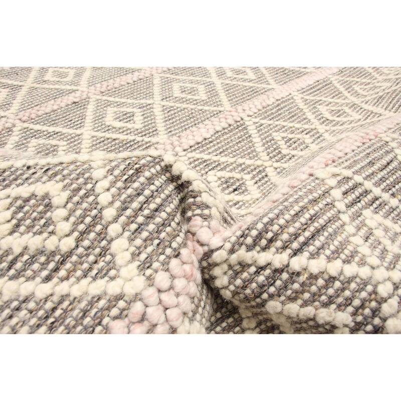 ECARPETGALLERY Braid weave Sienna Taupe Wool Rug - 5'0 x 7'10