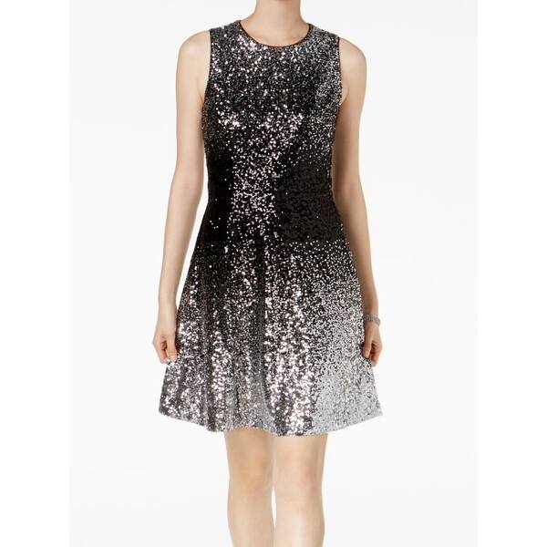Shop Vince Camuto Silver Black Ombre Women S 14 Sequin A Line