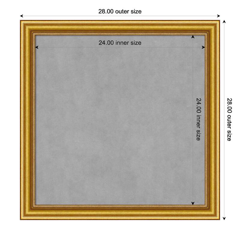 Amanti Art Townhouse Gold Framed Magnetic Board - Board Size 24x24