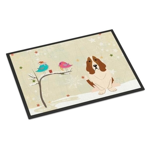 Carolines Treasures BB2493JMAT Christmas Presents Between Friends Basset Hound Indoor or Outdoor Mat 24 x 0.25 x 36 in.