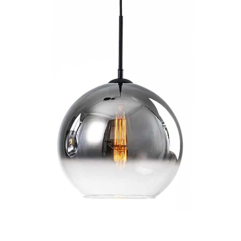 Minimalist Modern 2-Light Hand-blown Gradient Mirror Glass Pendant - 32.3 in