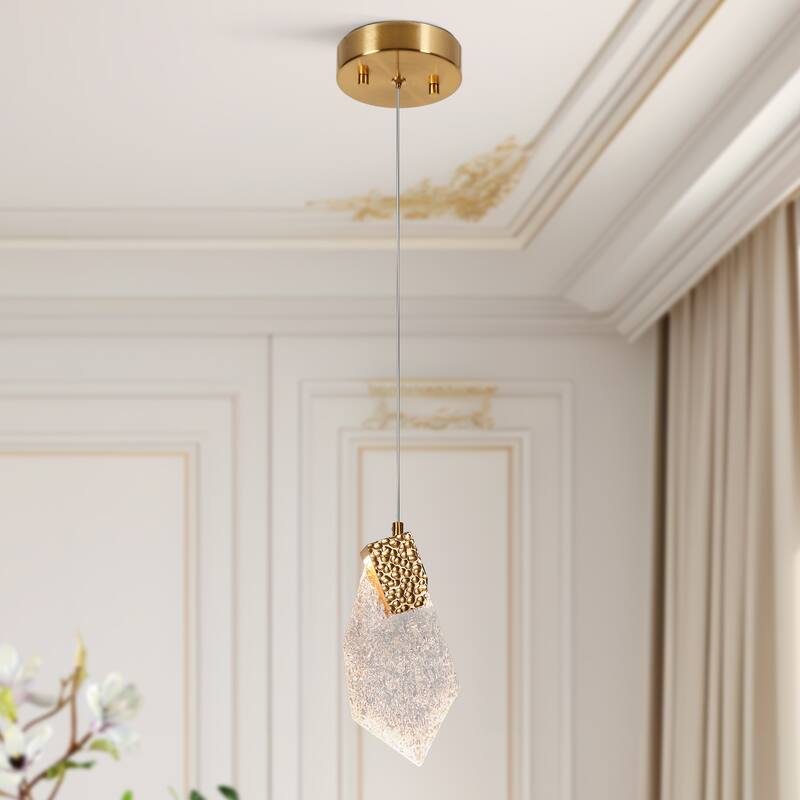 Modern LED 1-Light Gold Pendant Light for Kitchen Island