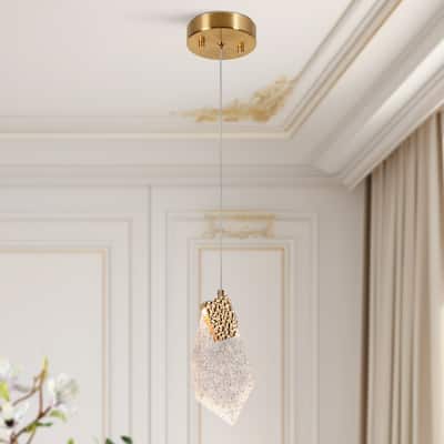 Modern LED 1-Light Gold Pendant Light for Kitchen Island