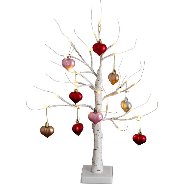 2-ft Pre-Lit Valentine's Day Twig Tree with X Warm White LED Lights