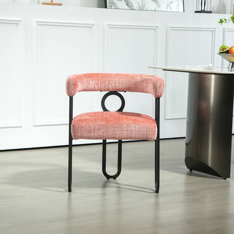 Fabric Upholstered Kitchen Side Dining Chair with Cushion, Backrest, Non Slip Feet for Dining Room Kitchen Living Room Bedroom