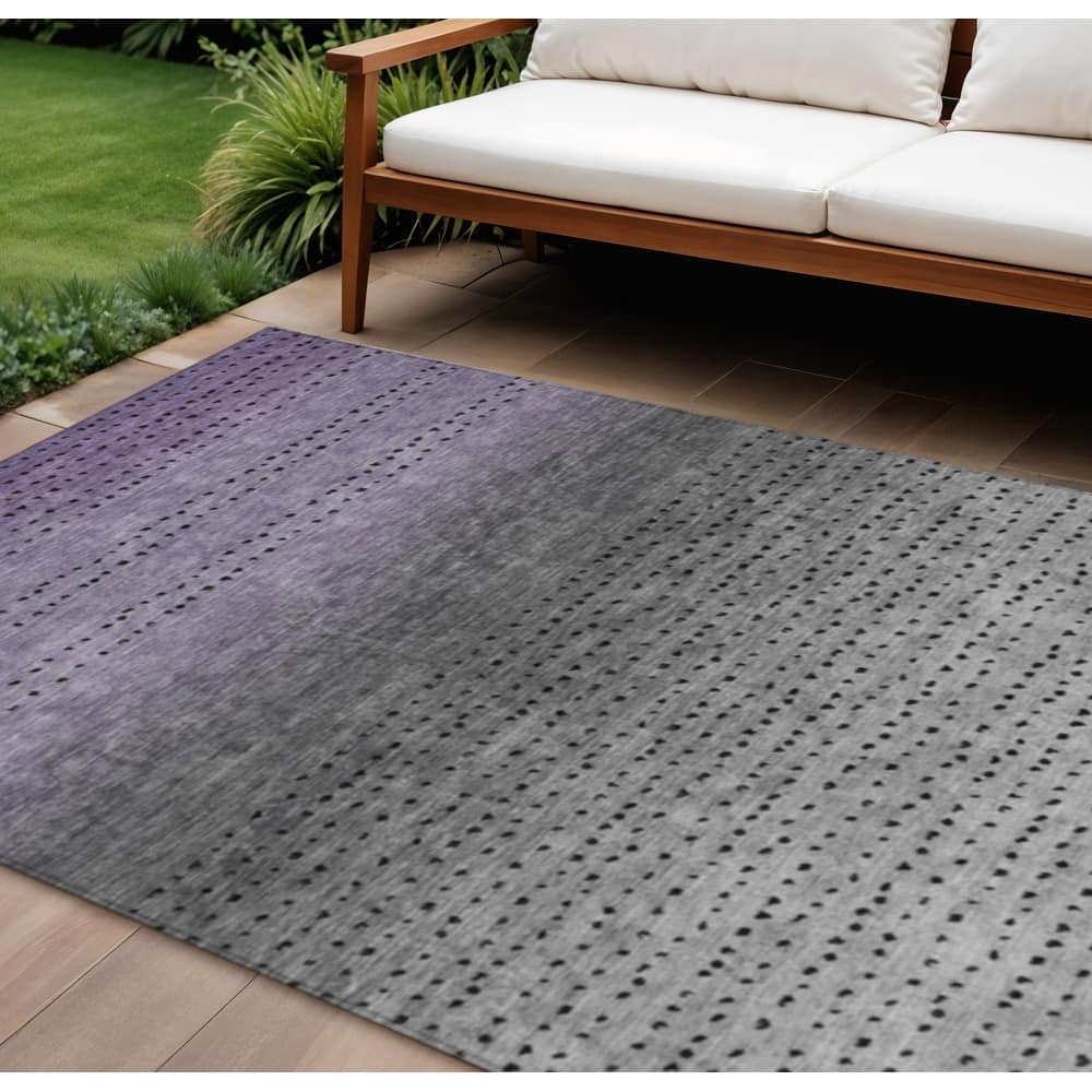 HomeRoots Abstract Transitional Rectangle Outdoor Rug