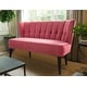 preview thumbnail 30 of 47, Becca Performance Fabric Channel Tufted Settee by Jennifer Taylor Home