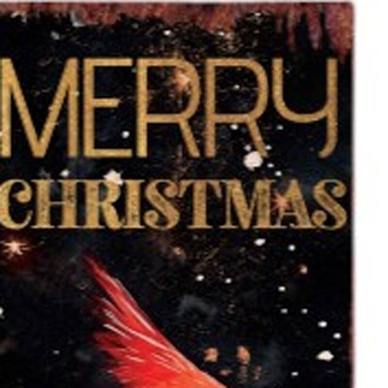 HomeRoots 42" Black And Red Solid Wood Merry Christmas Cardinal Garden Stake