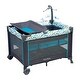 preview thumbnail 1 of 5, Pamo Babe Bassinet Nursery Center Play Yard Mesh Crib with Changing Table, Blue - 25.6