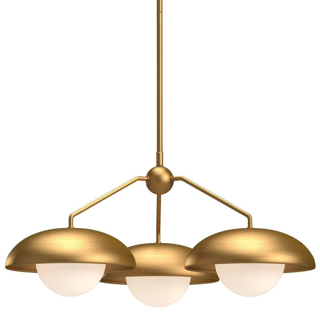 Alora Lighting CH522328OP Rubio 3 Light 28" Wide Chandelier with Opal