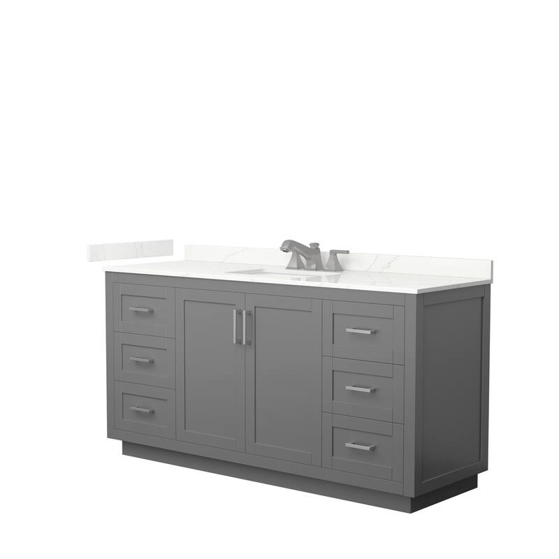 Miranda 66-inch Single Vanity, Quartz Top