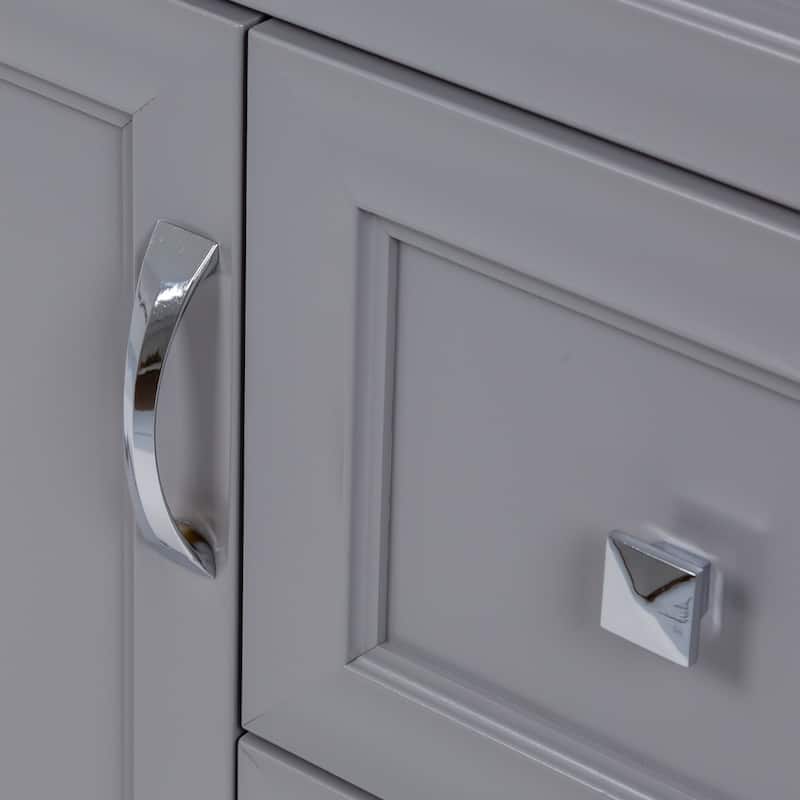 Spring Mill Cabinets Nimay 48.5" Bathroom Vanity With 1-Door Cabinet, 4 Drawers, and White Sink Top