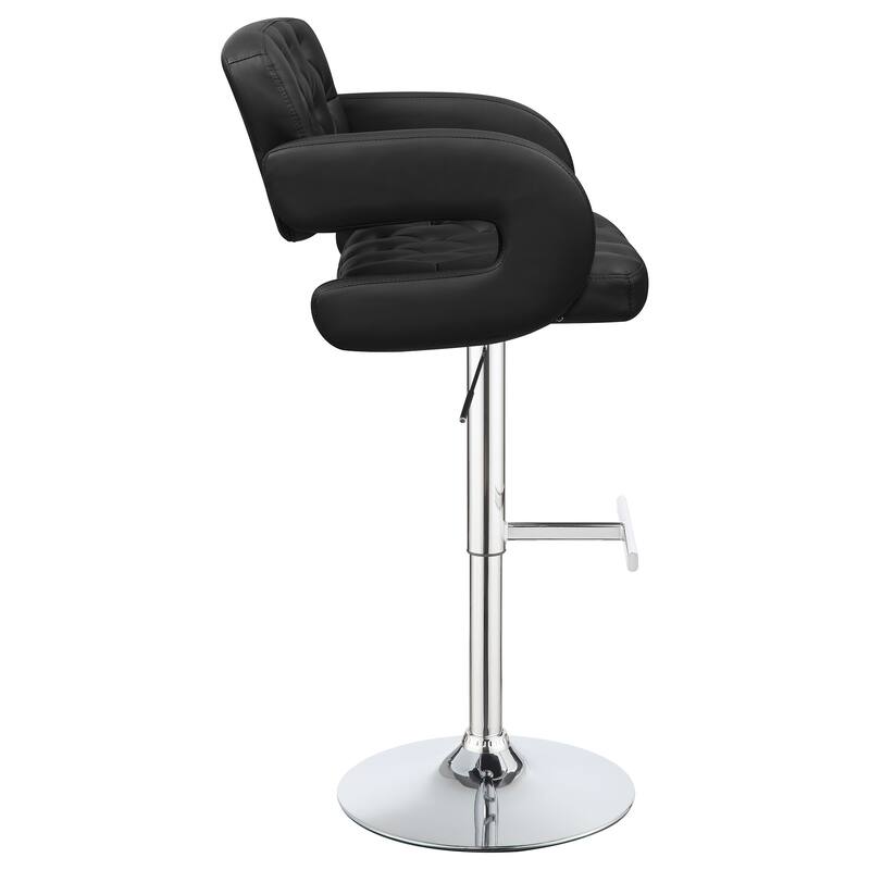 Brandi Adjustable Height Upholstered Tufted Bar Stool