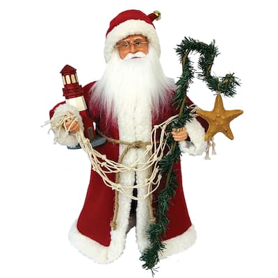 15" New England Seaside Santa - Red