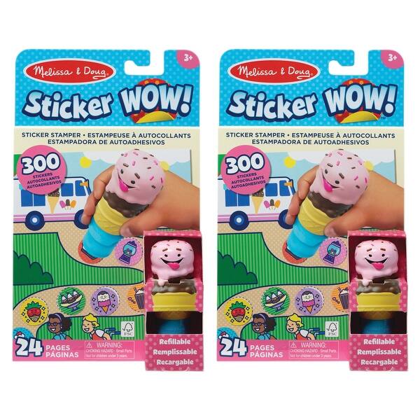 slide 2 of 9, Melissa & Doug Sticker WOW Activity Pad Set - Ice Cream, 2 Sets - Multi Multi - Kids