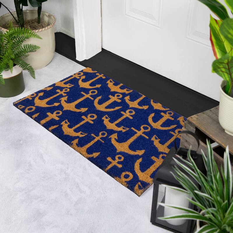 Natural Coir Anchors Away Outdoor Doormat - 18 x 30"