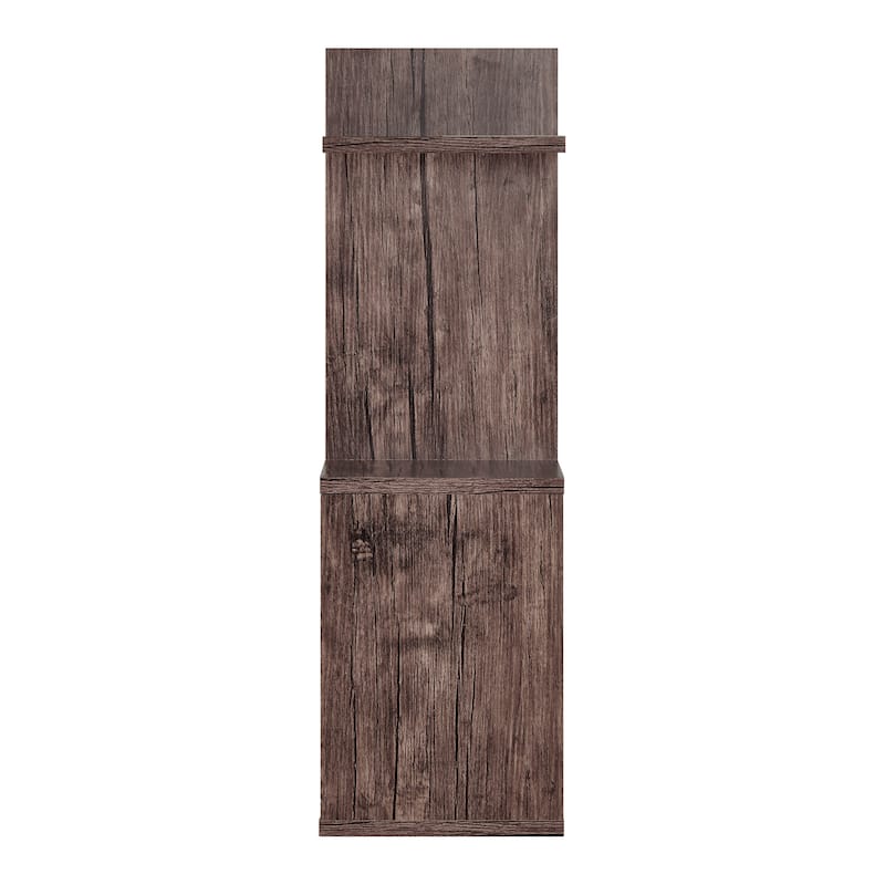 Danya B. Manasa Floating Geometric Kilter Two-Tier Wall Shelf