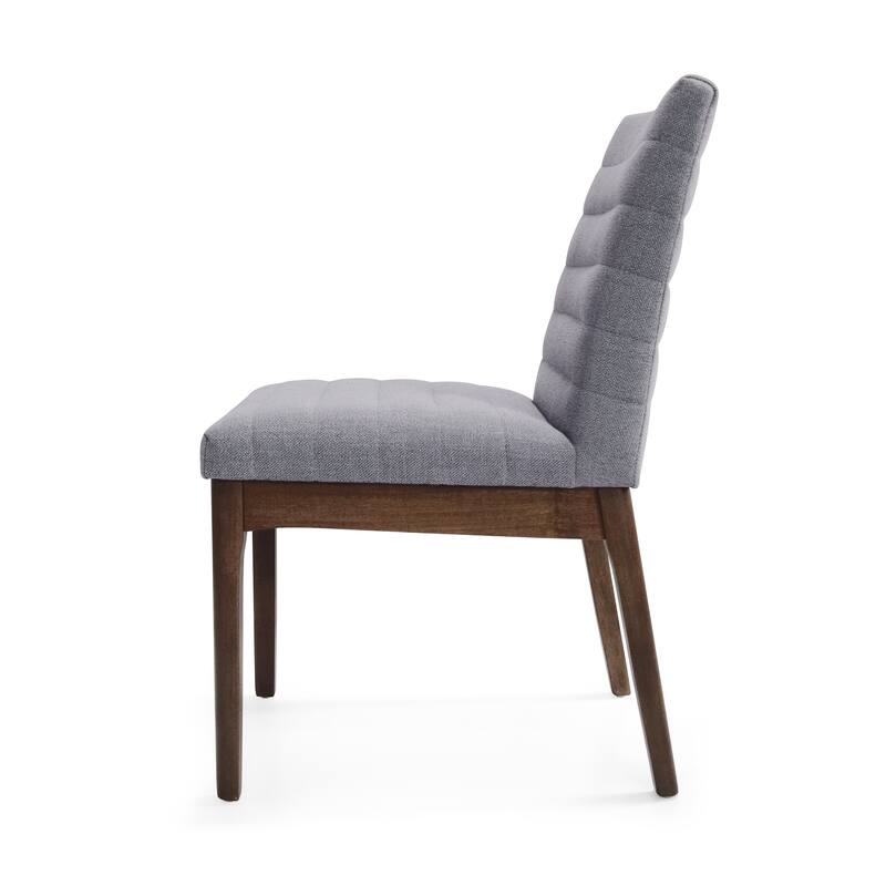 Mid-Century Modern Upholstered Armless High Back Dining Chair(Set of 2)
