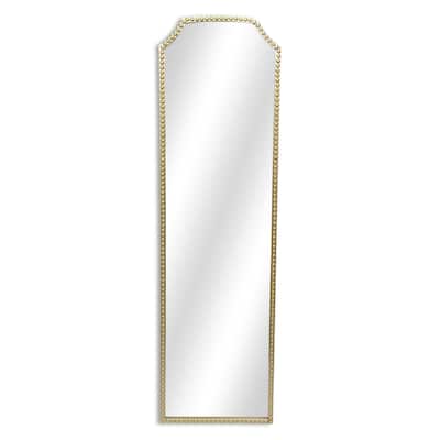 Studded Metal Frame Floor Mirror - 63.75" - Gold