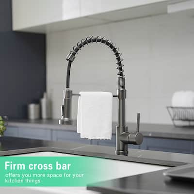 Commercial Kitchen Faucet with Pull Down Sprayer