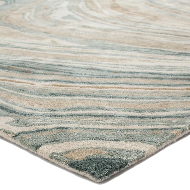 Silver Orchid Leopoldi Handmade Abstract Area Rug
