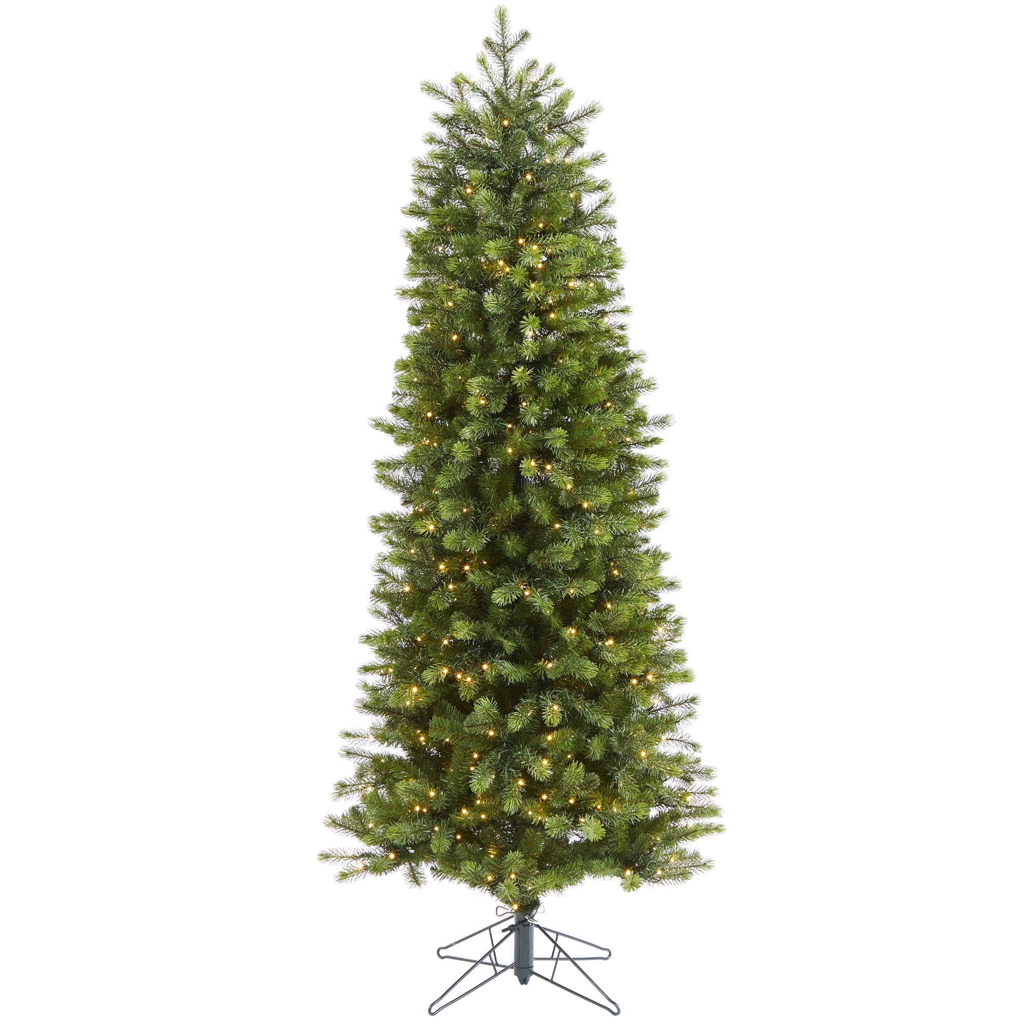 6.5' Slim Colorado Mountain Spruce Christmas Tree with 450 White LED - Green