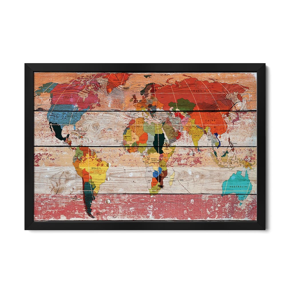 World Map Premium Framed Poster by Irena Orlov