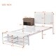 preview thumbnail 33 of 37, Metal Platform Bed Frame with Storage Cabinet and Cushioned Footrest