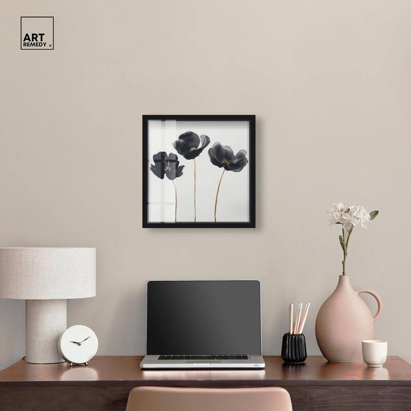 Nocturnal Flowers II Shadowbox by Art Remedy