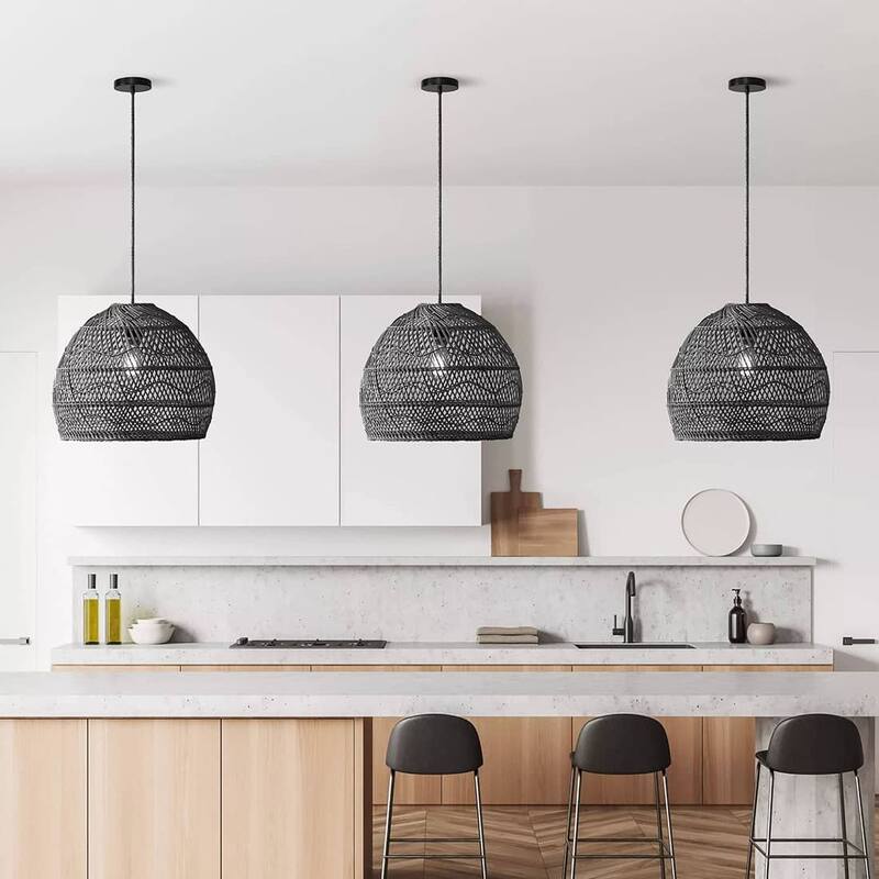 Lunar Rattan Pendant Light