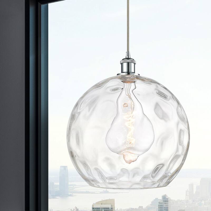 Innovations Lighting Ballston Athens Water Glass 1 Light 14" Cord Hung Pendant
