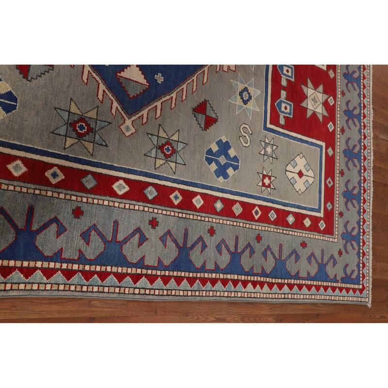 Kazak Oriental Area Rug Handmade Wool Carpet - 5'11" x 8'11"
