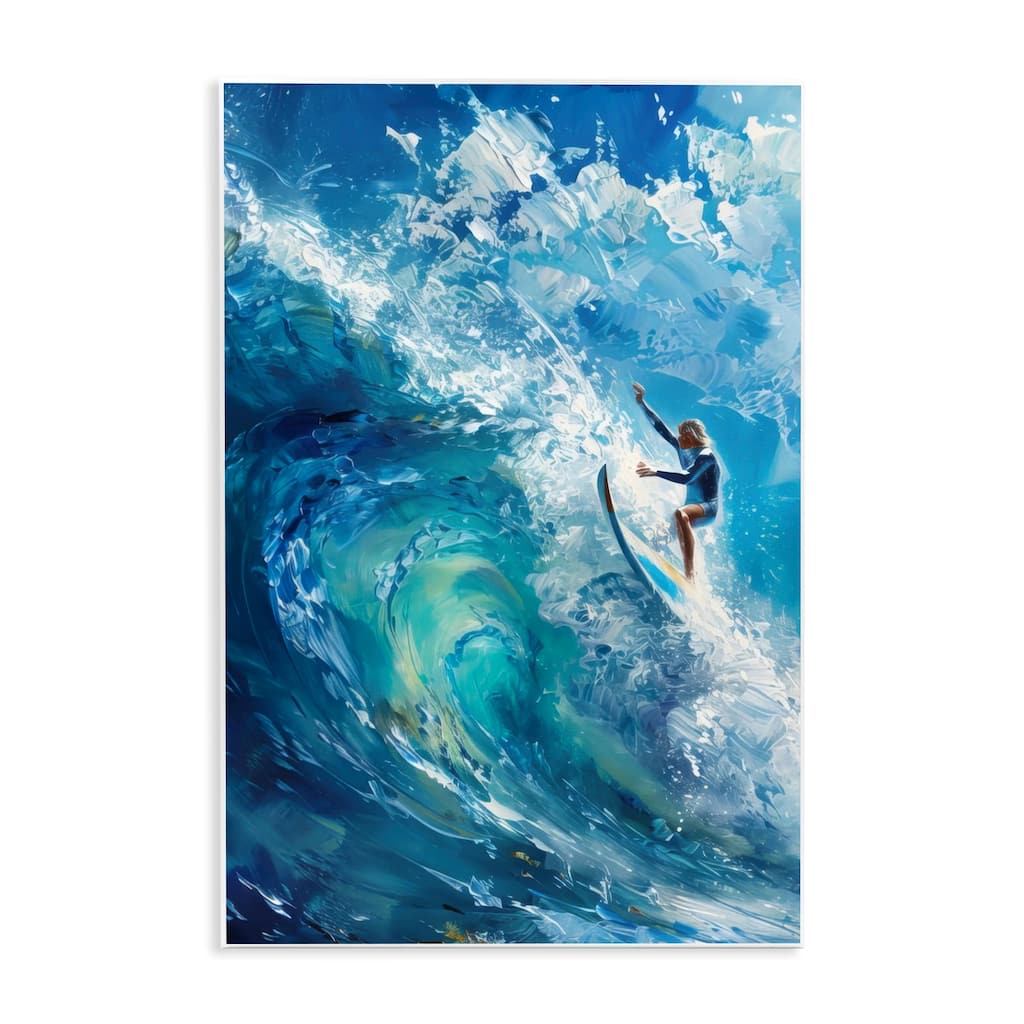 Stupell Soul Surfer on Tidal Wave Wall Plaque Art Design By LSR Design Studio