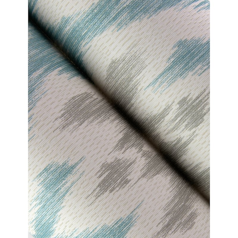 A-Street Prints Solola Aqua Ikat Wallpaper