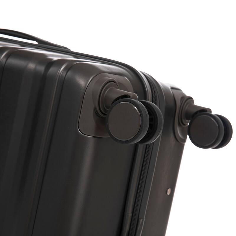 3 pcs/set in ABS Spinner Wheel Luggage, Carry on Suitcase, Matching Color, Combination Lock (Purple)