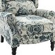 preview thumbnail 46 of 100, Olympus Upholstered Classic Manual Wingback Recliner with Spindle Legs by HULALA HOME